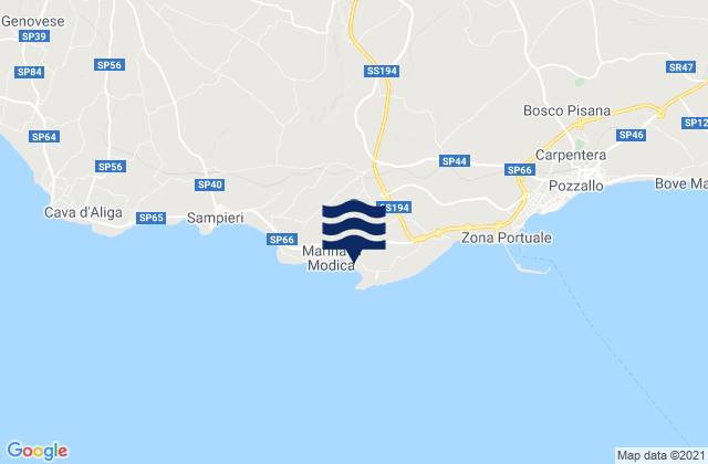 Mapa de mareas Spiaggia Marina di Modica, Italy