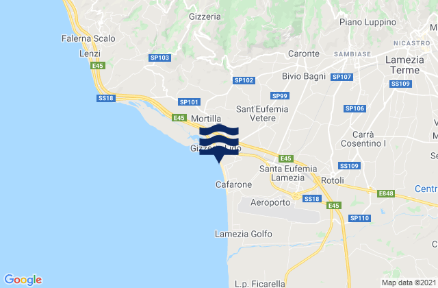 Mapa de mareas Spiaggia di Marinella, Italy