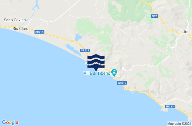 Mapa de mareas Spiaggia di Sperlonga, Italy