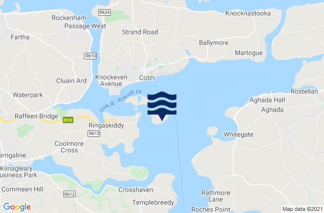 Mapa de mareas Spike Island, Ireland