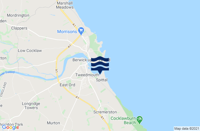 Mapa de mareas Spittal - Quay Beach, United Kingdom
