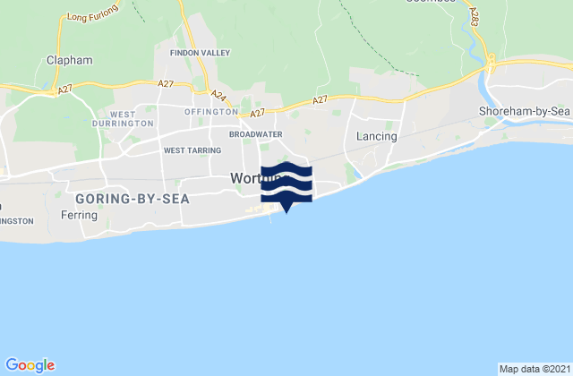Mapa de mareas Splash Point Beach, United Kingdom