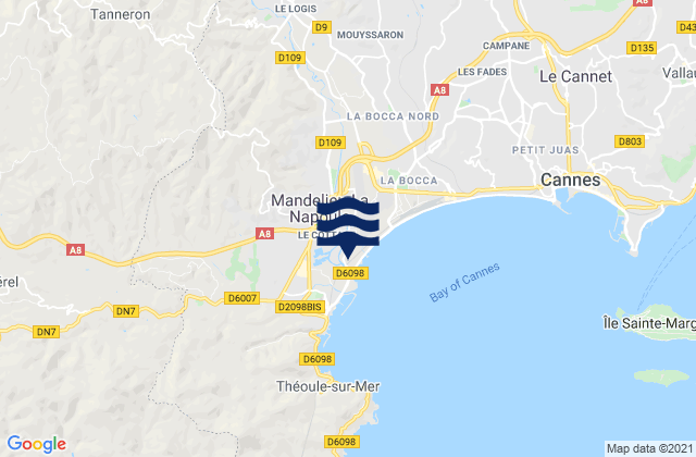 Mapa de mareas Spéracèdes, France