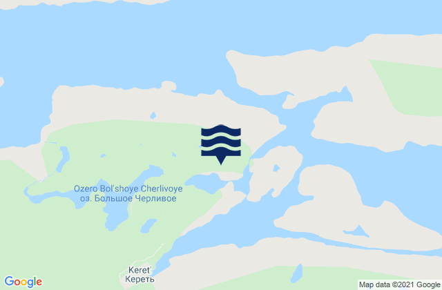Mapa de mareas Sredni Anchorage Keret Bay, Russia