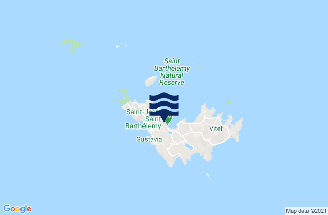 Mapa de mareas St-Jean, U.S. Virgin Islands