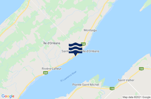 Mapa de mareas St-Jeanio, Canada