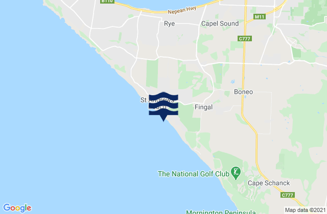 Mapa de mareas St Andrews Beach, Australia