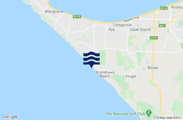 Mapa de mareas St Andrews, Australia