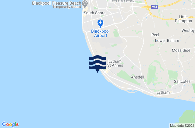 Mapa de mareas St Annes Beach, United Kingdom
