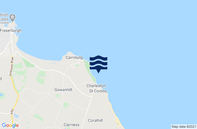 Mapa de mareas St Combs to Inverallochy, United Kingdom