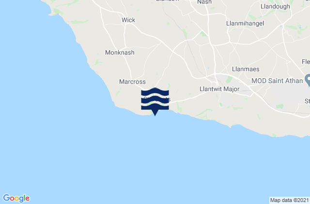 Mapa de mareas St Donat's Bay, United Kingdom