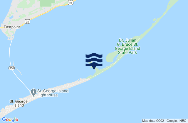 Mapa de mareas St George Island Rattlesnake Cove, United States