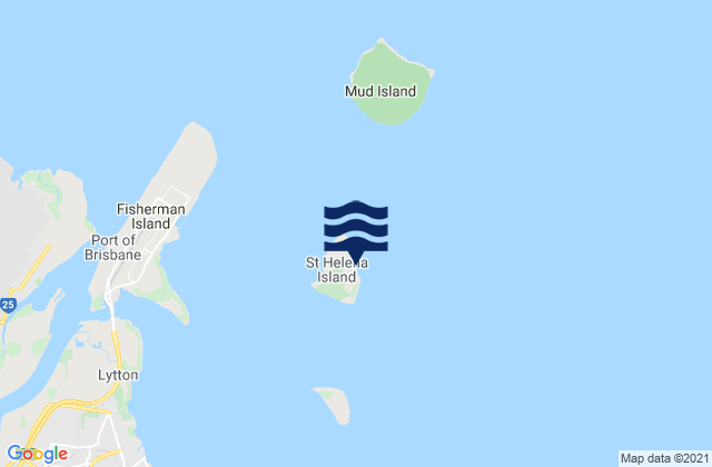 Mapa de mareas St Helena Island, Australia