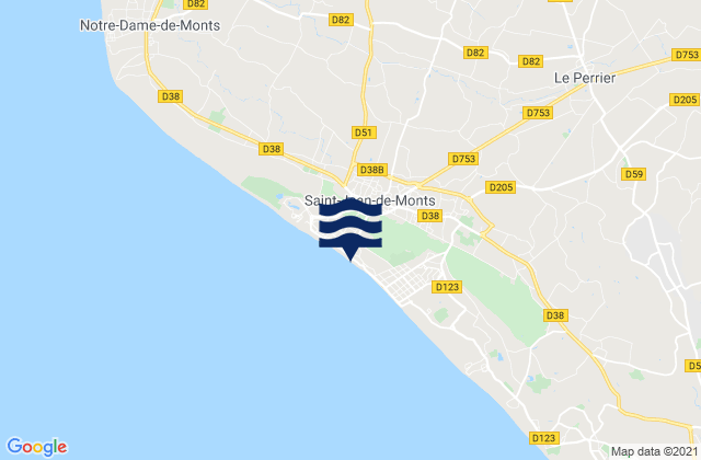 Mapa de mareas St Jean de Monts, France