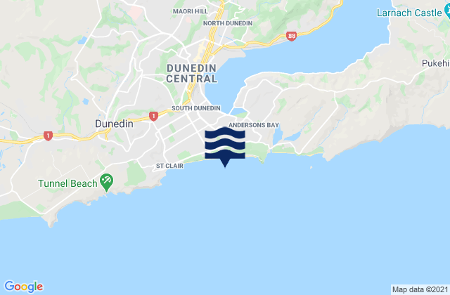 Mapa de mareas St Kilda Beach Dunedin, New Zealand