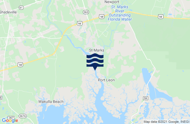 Mapa de mareas St Marks St Marks River, United States