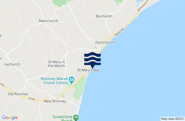 Mapa de mareas St Marys Bay Sands Beach, United Kingdom