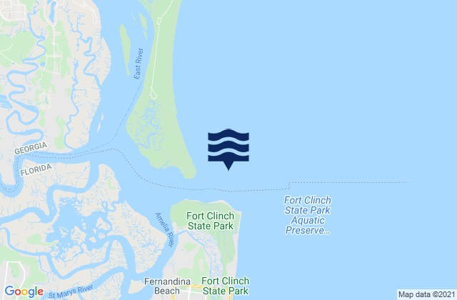 Mapa de mareas St Marys Entrance North Jetty, United States