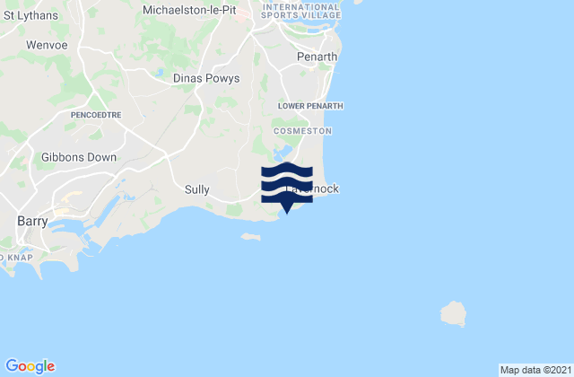 Mapa de mareas St Marys Well Bay Beach, United Kingdom