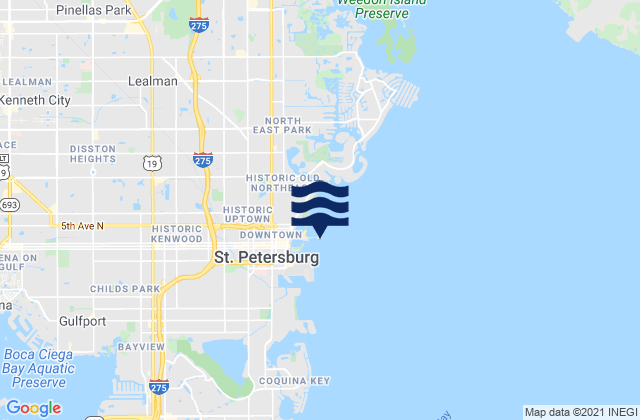 Mapa de mareas St Petersburg, United States