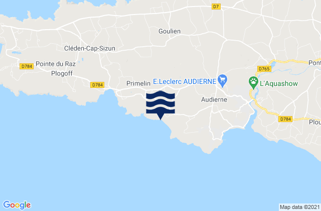 Mapa de mareas St Tugen, France