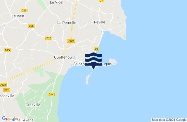 Mapa de mareas St Vaast la Hougue, France