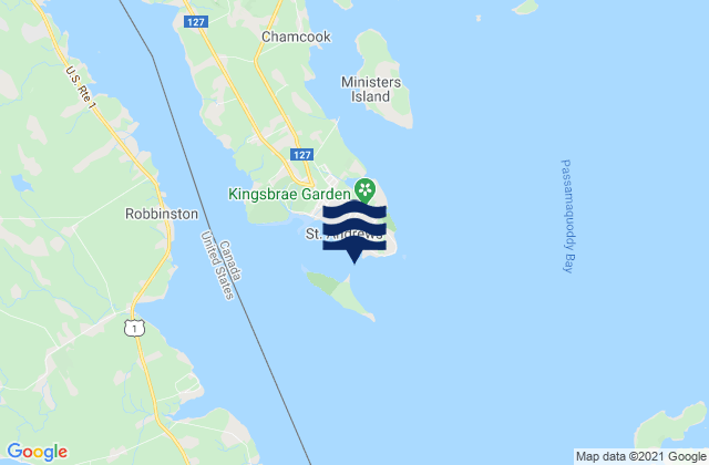 Mapa de mareas St. Andrews, Canada
