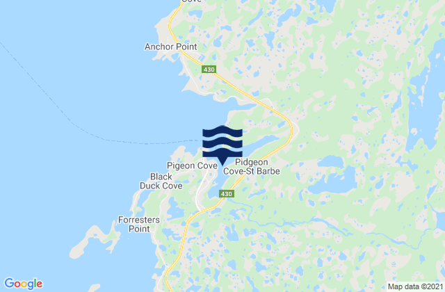 Mapa de mareas St. Barbe Bay, Canada
