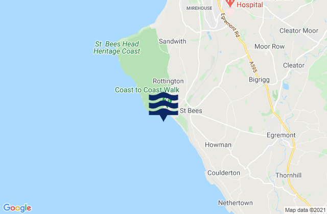 Mapa de mareas St. Bees Beach Seafront, United Kingdom
