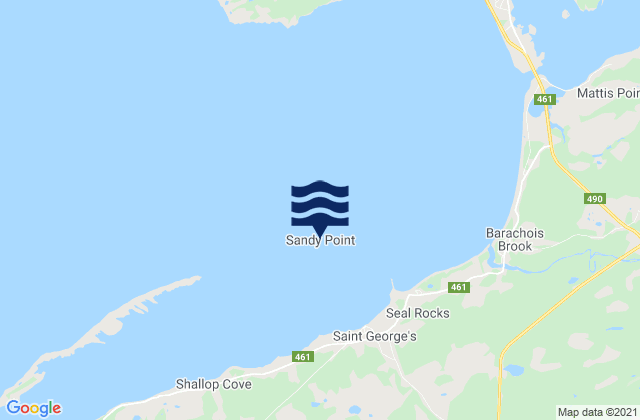 Mapa de mareas St. Georges Harbour, Canada