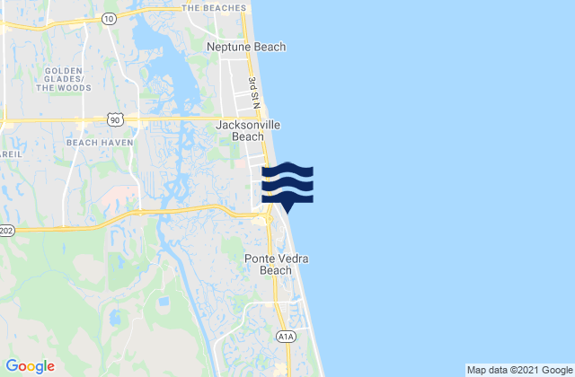 Mapa de mareas St. Johns River at Buckman Bridge, United States