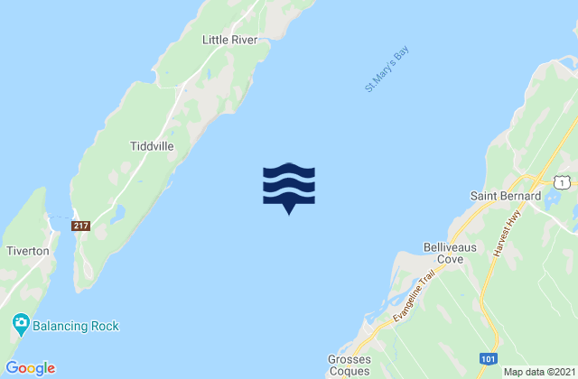 Mapa de mareas St. Marys Bay, Canada