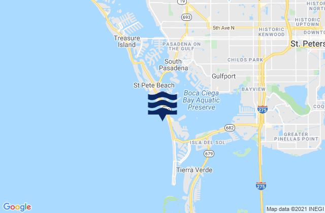 Mapa de mareas St. Pete Beach, United States