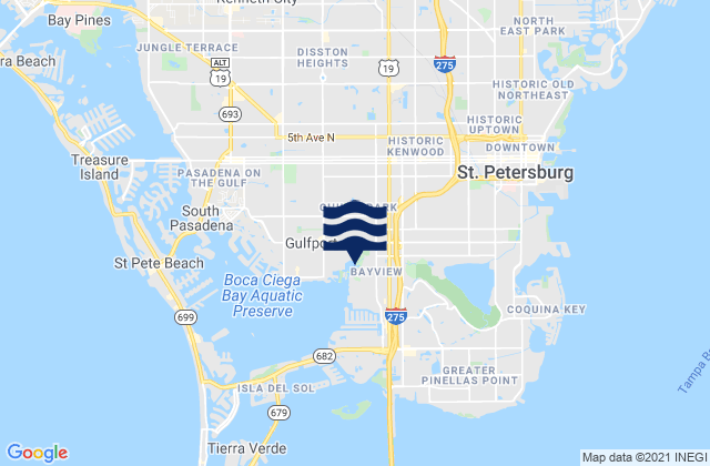 Mapa de mareas St. Petersburg, United States