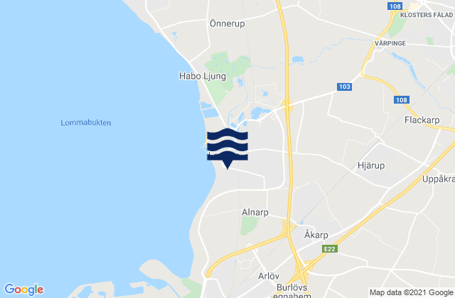 Mapa de mareas Staffanstorps Kommun, Sweden