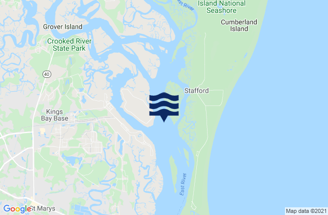Mapa de mareas Stafford Island west of, United States