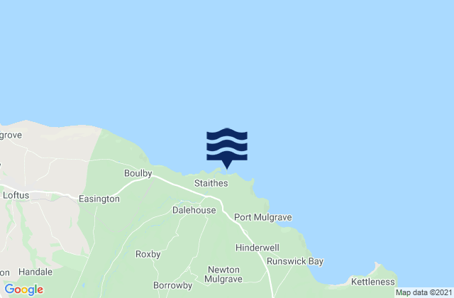 Mapa de mareas Staithes Beach, United Kingdom