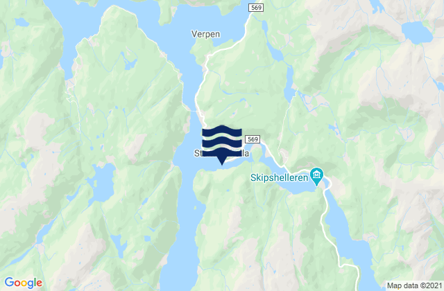 Mapa de mareas Stamnes, Norway
