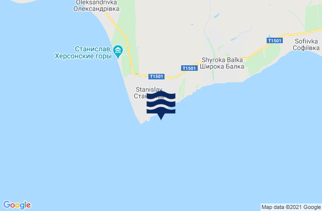 Mapa de mareas Stanislav, Ukraine