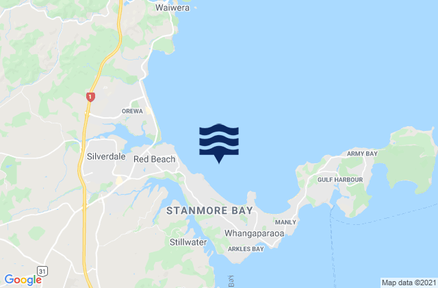 Mapa de mareas Stanmore Bay, New Zealand