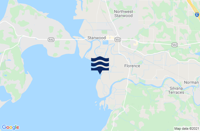 Mapa de mareas Stanwood Stillaguamish River, United States