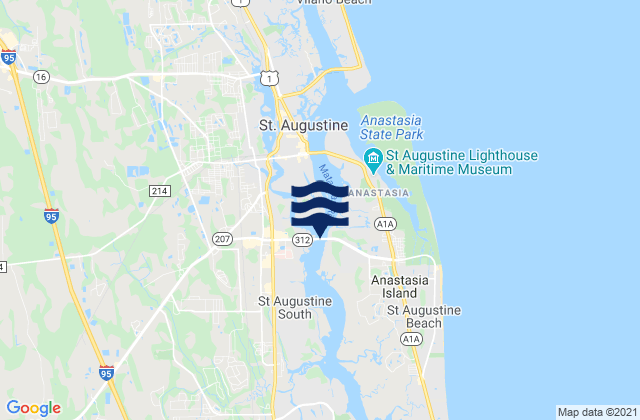 Mapa de mareas State Road 312 Matanzas River, United States