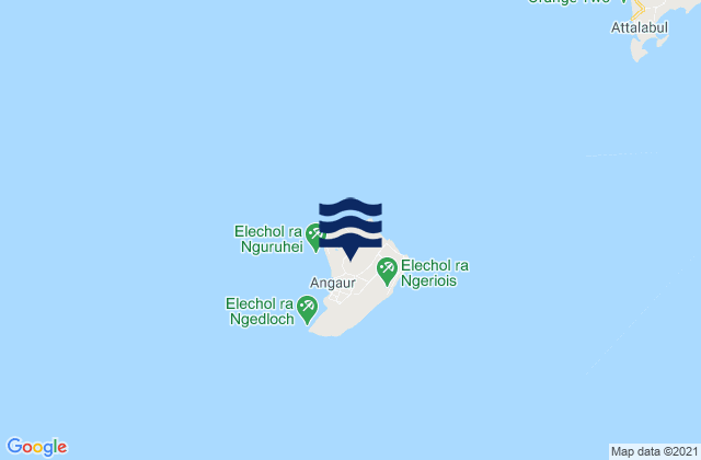 Mapa de mareas State of Angaur, Palau