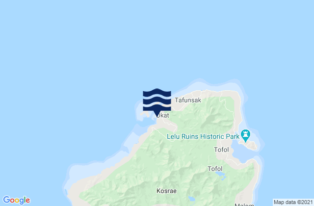 Mapa de mareas State of Kosrae, Micronesia