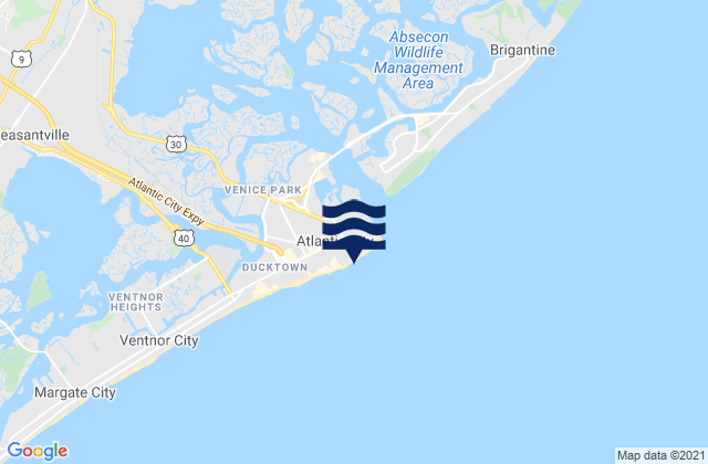Mapa de mareas States Avenue, United States
