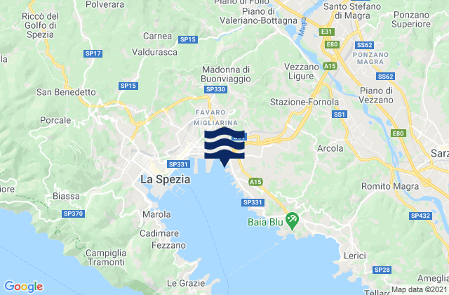 Mapa de mareas Stazione-Fornola, Italy
