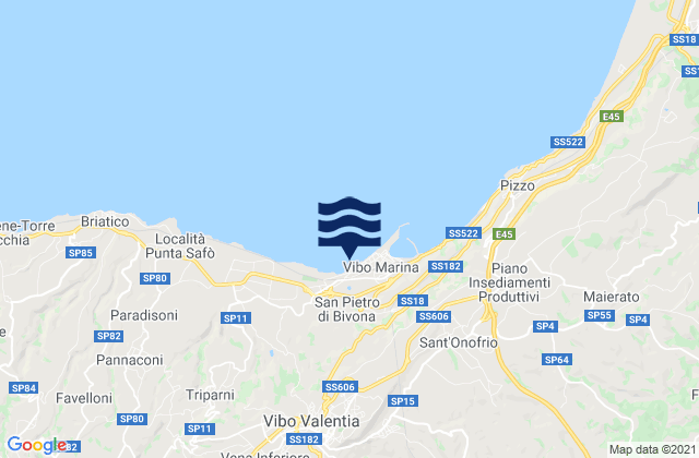 Mapa de mareas Stefanaconi, Italy