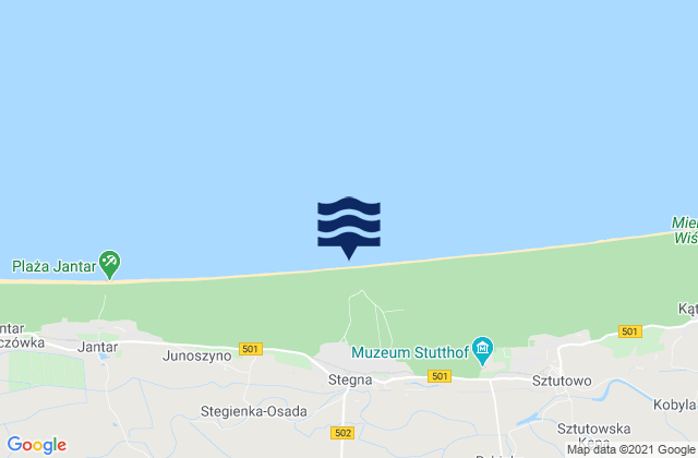 Mapa de mareas Stegna, Poland