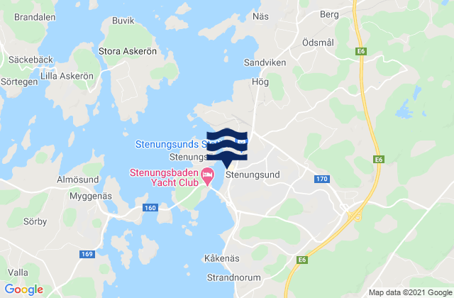 Mapa de mareas Stenungsund, Sweden