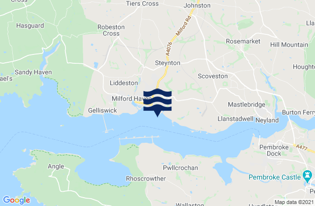 Mapa de mareas Steynton, United Kingdom